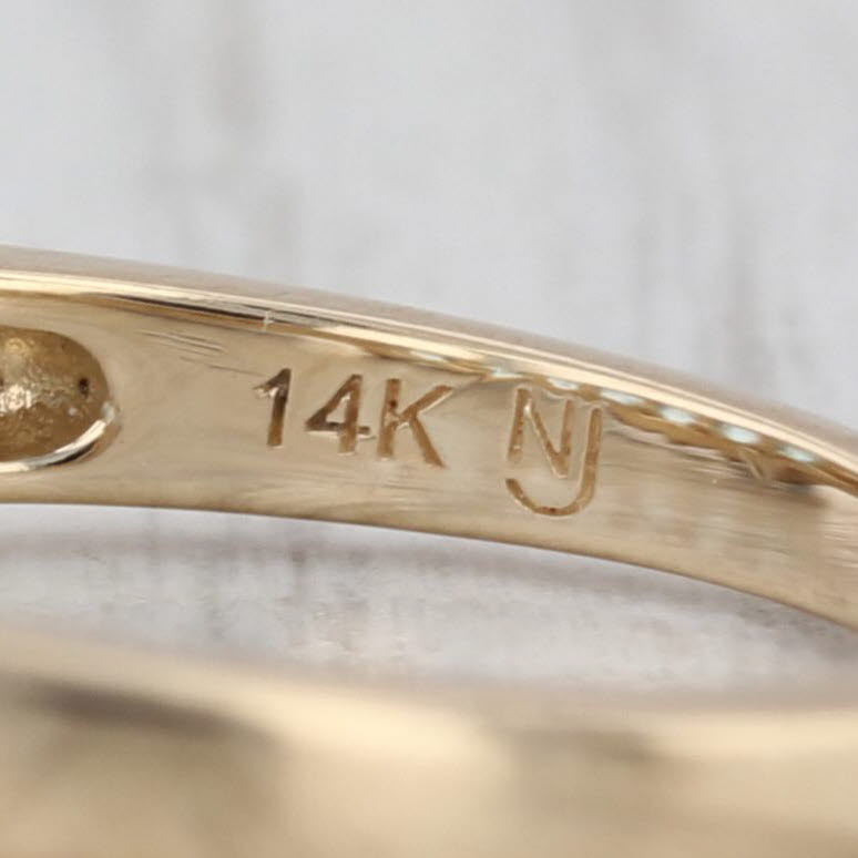 2.10ctw Blue Topaz Ring 14k Yellow Gold Size 7 Stackable