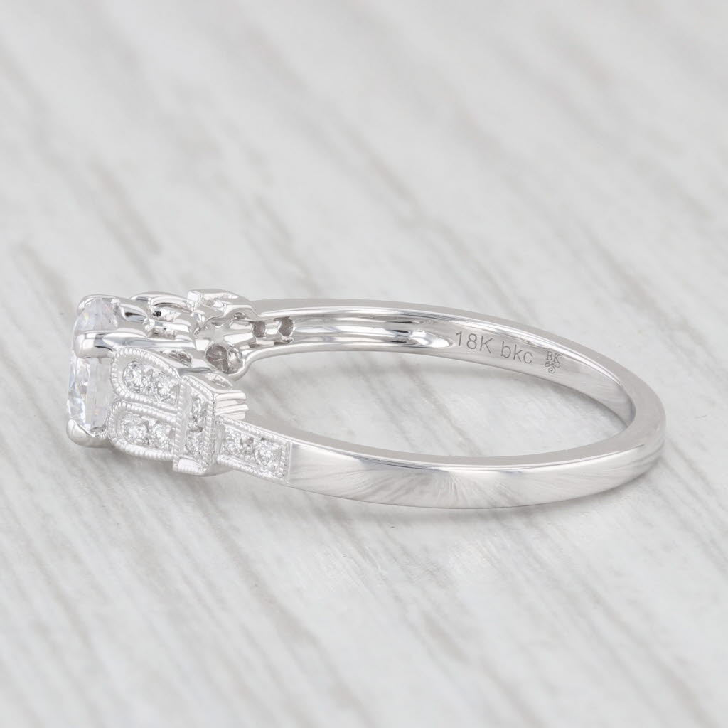 Light Gray New Round Semi Mount Engagement Ring Diamond 18k Gold Size 6 Beverley K