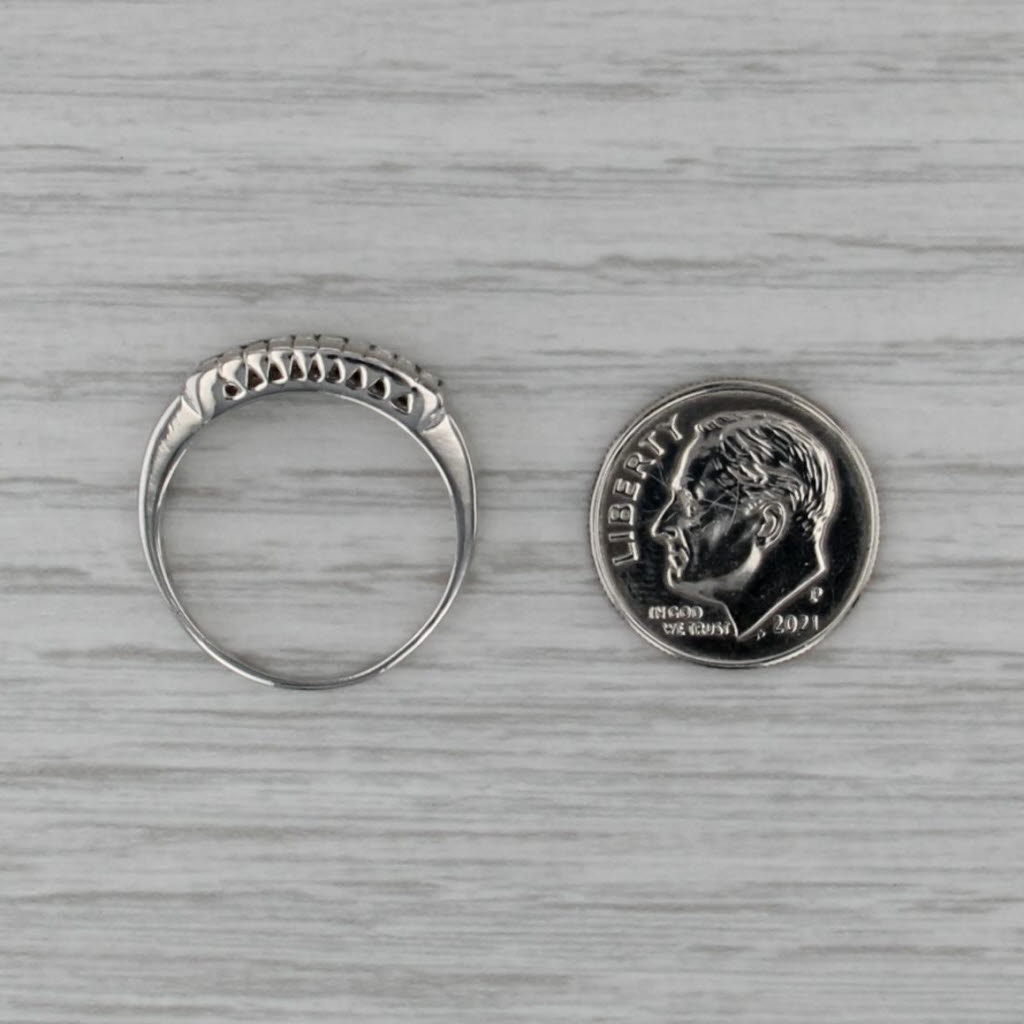 1.40ctw Diamond Anniversary Wedding Band 900 Platinum Size 7.5 Ring Stackable