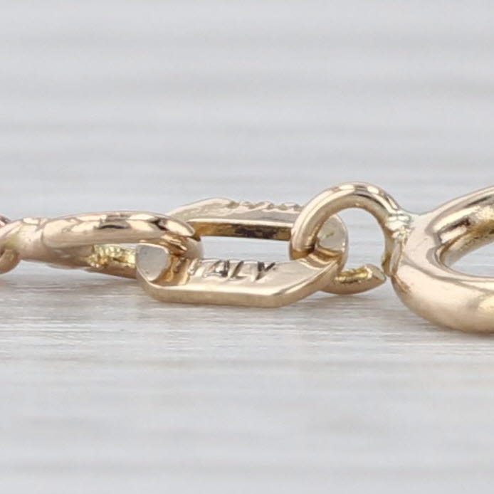 18" Figaro Chain Necklace 14k Yellow Gold 1.6mm Italian