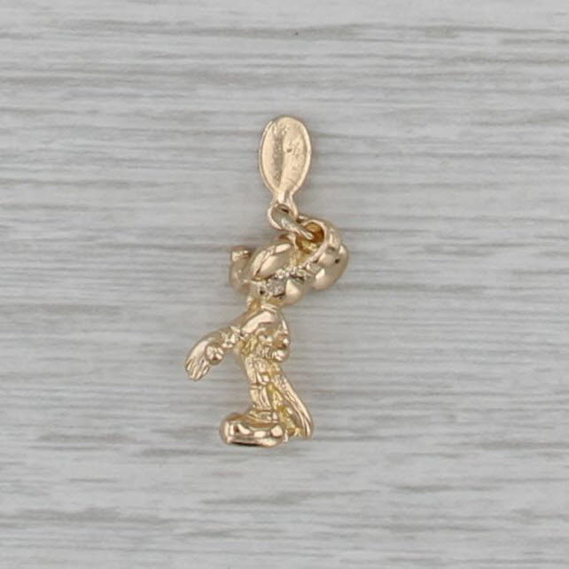 Mickey Mouse Charm 14k Gold Disney Souvenir Pendant Cartoon Character Keepsake