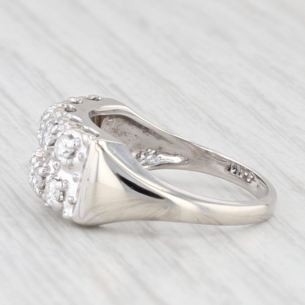 Light Gray Vintage 0.45ctw Diamond Ring 14k White Gold Size 6.25 Anniversary