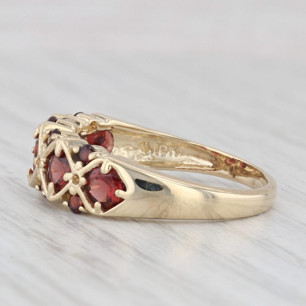 Light Gray 1.60ctw Garnet Ring 10k Yellow Gold Size 7.75 Stackable