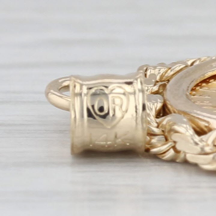 1987 1/10 oz American Gold Eagle Coin Pendant 14k 22k Gold 5 Dollar Liberty