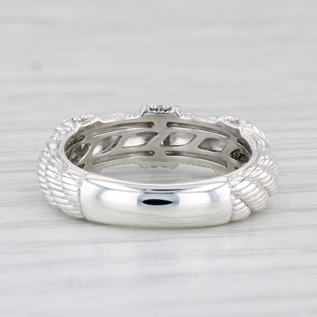 Light Gray Judith Ripka 0.22ctw Cubic Zirconia Ring Sterling Silver Size 7 Stackable Band