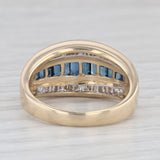 1.20ctw Blue Sapphire Diamond Ring 14k Yellow Gold Size 7 Town & Country