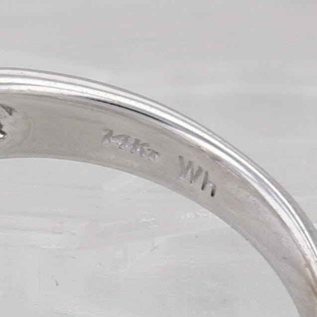 0.30ctw Pave Diamond Heart Knot Ring 14k White Gold Size 7
