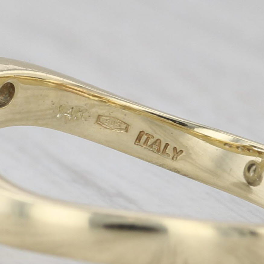 Gray 0.33ctw Diamond Bypass Ring 14k Yellow Gold Size 9 Contoured