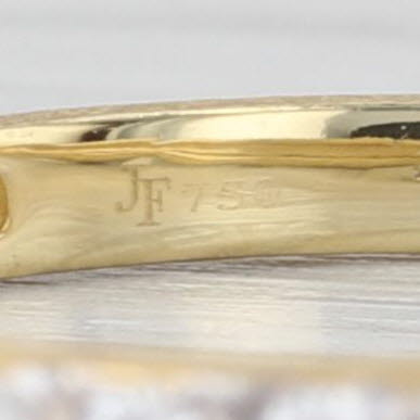 Jude Frances Diamond Ring 18k Yellow Gold Wedding Stackable Band Size 7.5