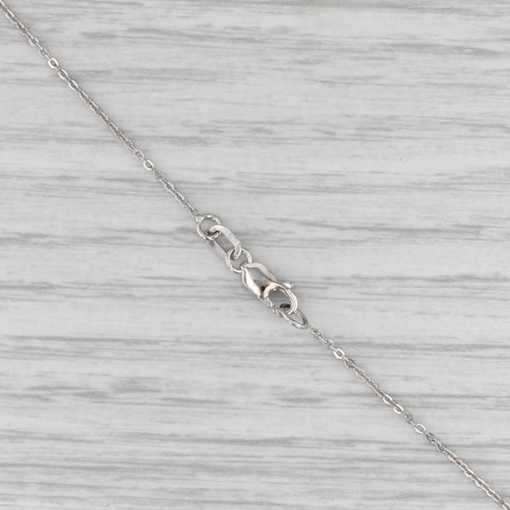 0.43ctw Diamond 3-Stone Journey Pendant Necklace 14k White Gold 16.75"