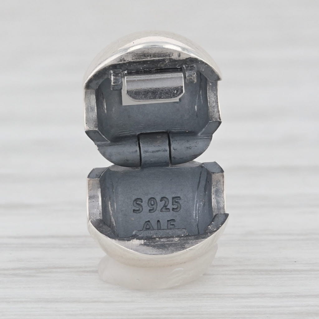 Light Gray Pandora 791000 Stopper Sphere Clip Lock Bead Charm Sterling Silver 925 ALE