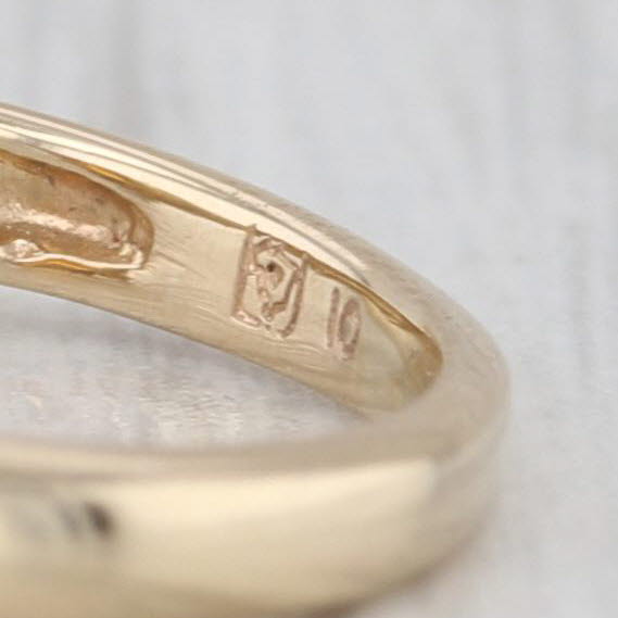 1.57ctw Cushion Citrine Diamond Ring 10k Yellow Gold Size 6