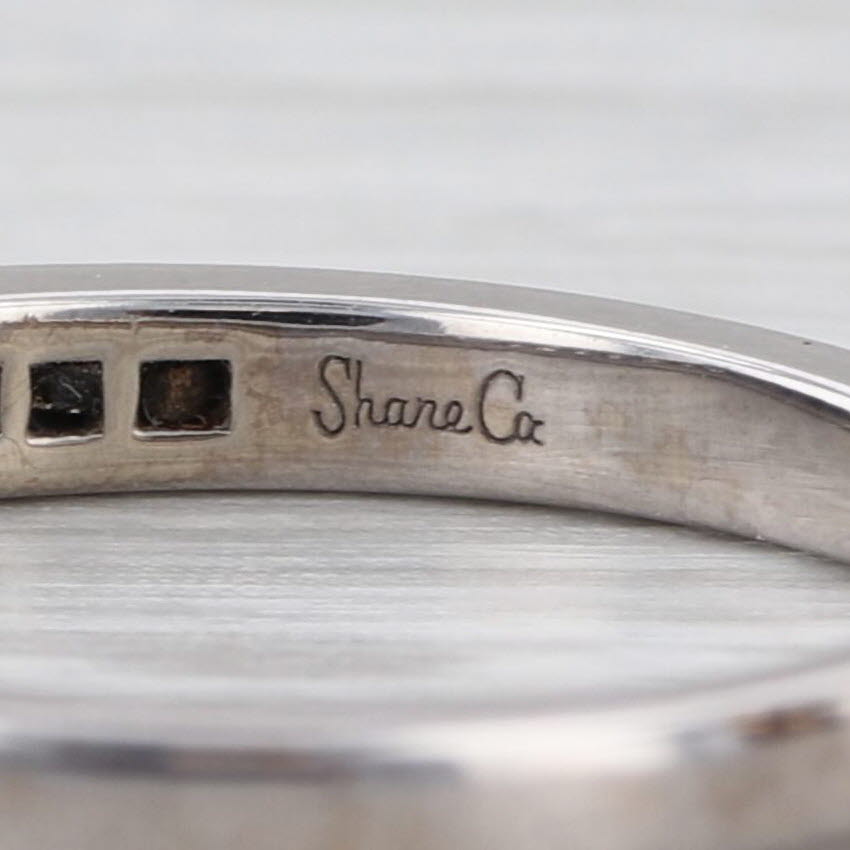 Shane Co 0.45ctw Diamond Wedding Band 14k White Gold Size 7 Stackable Ring