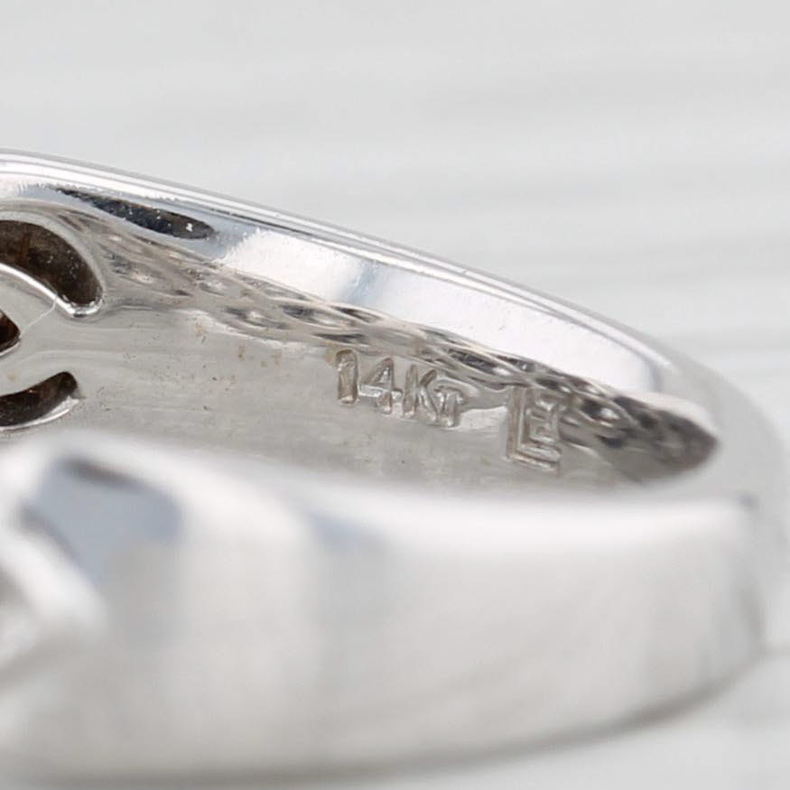 Light Gray 1.15ctw Diamond Engagement Ring Wedding Band Bridal Set 14k White Gold IGI
