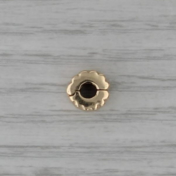 Authentic Pandora Beveled Clip Lock Charm 750256 14k Gold 585 ALE