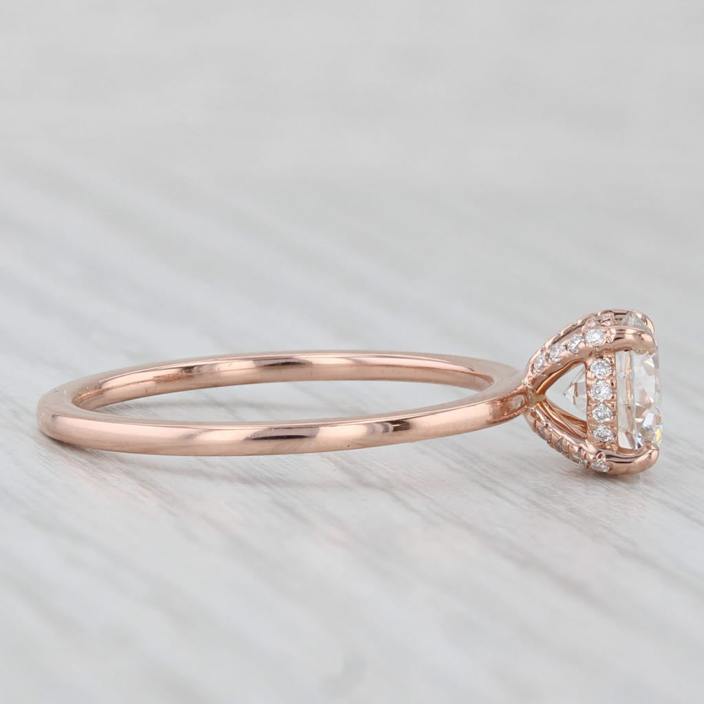 Light Gray Brilliant Earth 1.85ctw Round Lab Grown Diamond Solitaire Ring 14k Rose Gold Box