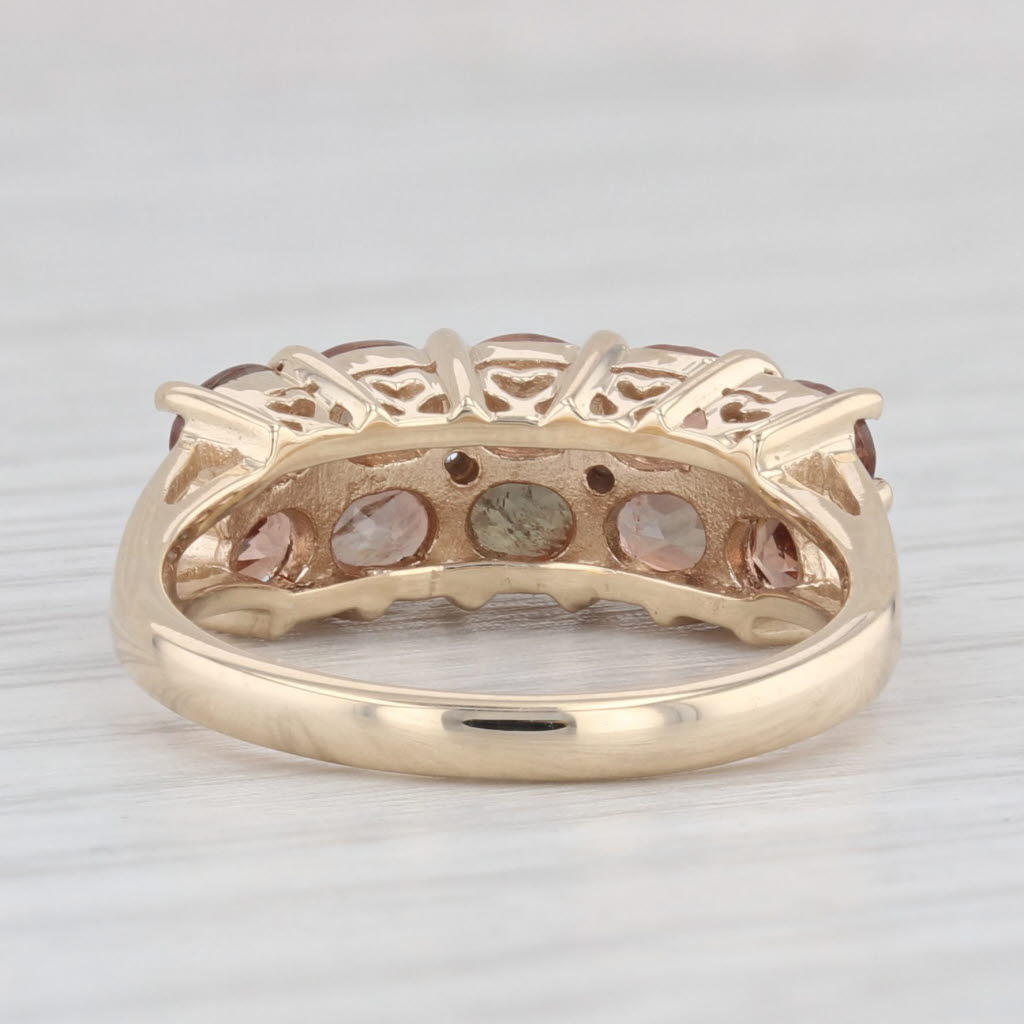 Light Gray 1.90ctw Andesine Labradorite Diamond Ring 10k Yellow Gold Size 6