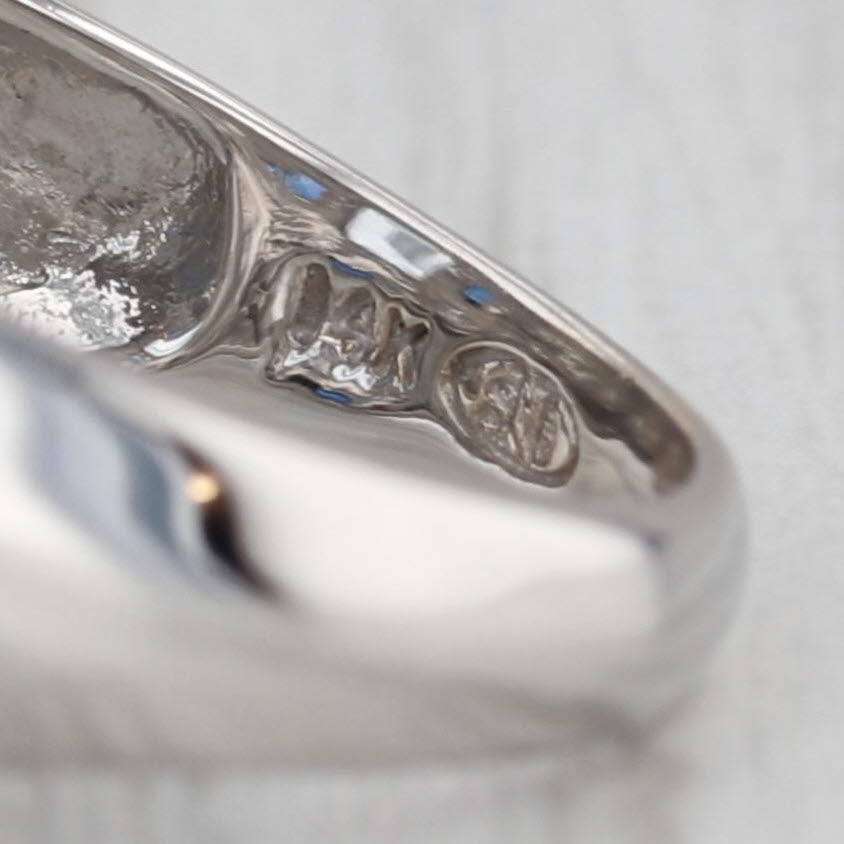 1.87ctw Aquamarine Sapphire Diamond Ring 14k White Gold Size 9