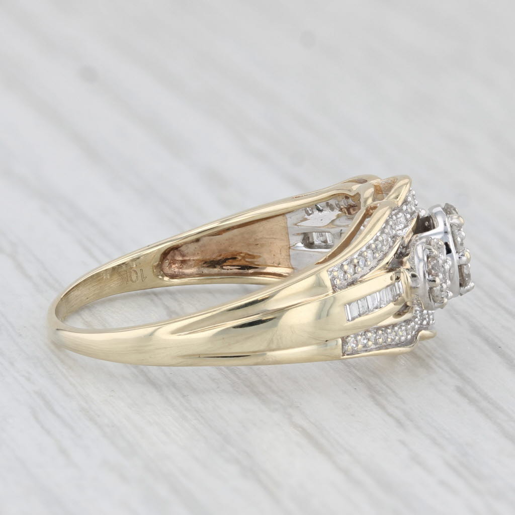 Light Gray 0.50ctw Diamond Soldered Bridal Set 10k Yellow Gold Size 9.25 Engagement Wedding