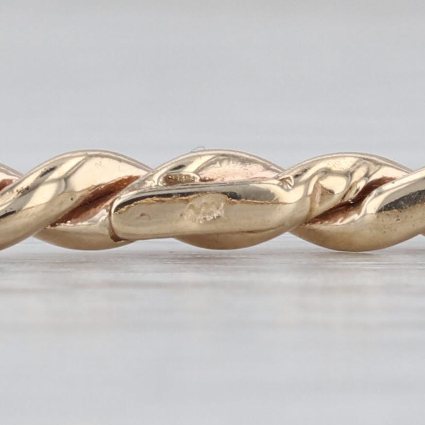 Woven Bangle Bracelet 14k Yellow Gold 7.75" 3.2mm