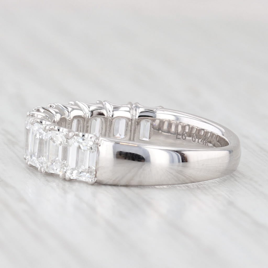 Light Gray New 2.48ctw Lab Grown Diamond Ring Wedding Anniversary Band 14k White Gold S 6.5