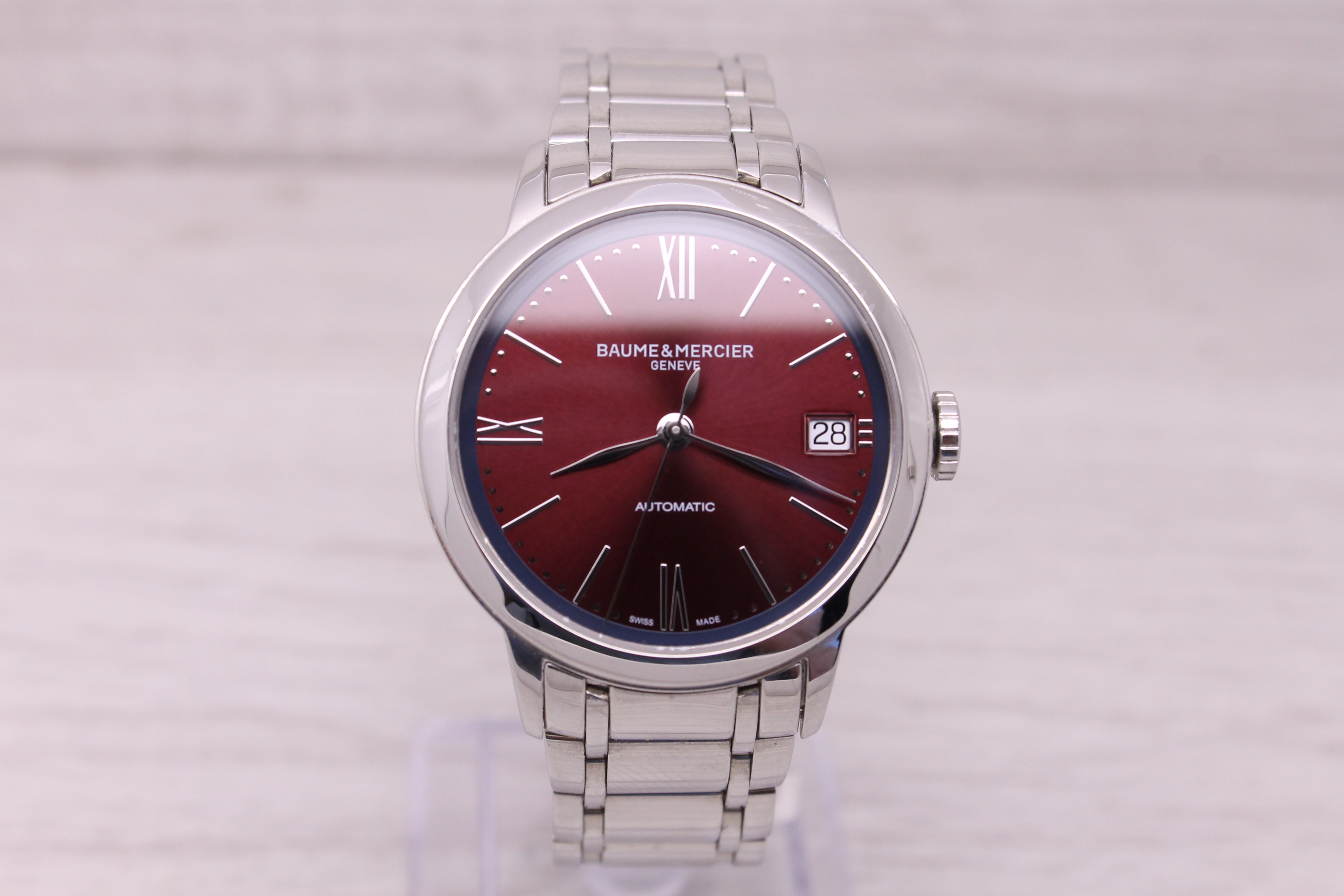 Thistle Baume & Mercier Ladies Classima 34mm Automatic Steel Watch 65875 w Bracelet Box