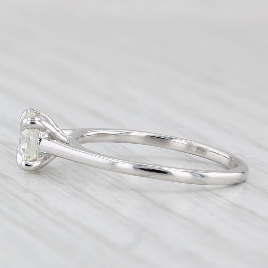 1ct Round Diamond Solitaire Engagement Ring 14k White Gold Size 7.25 GIA