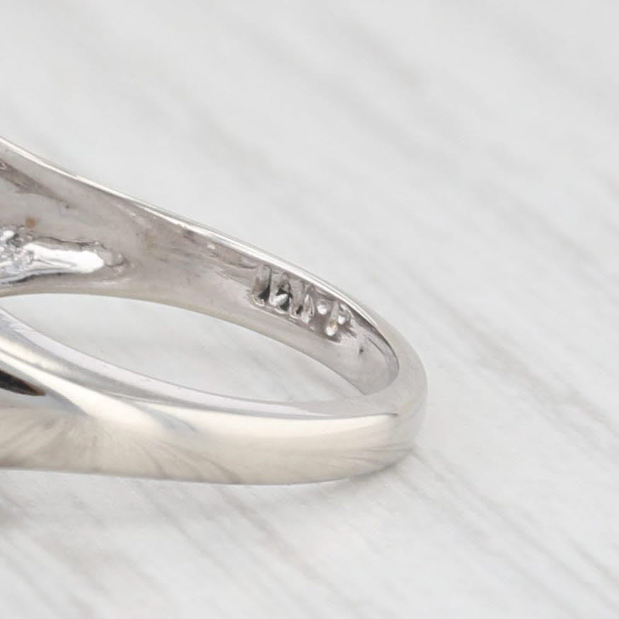 Light Gray Vintage 0.45ctw Diamond Ring 14k White Gold Size 6.25 Anniversary