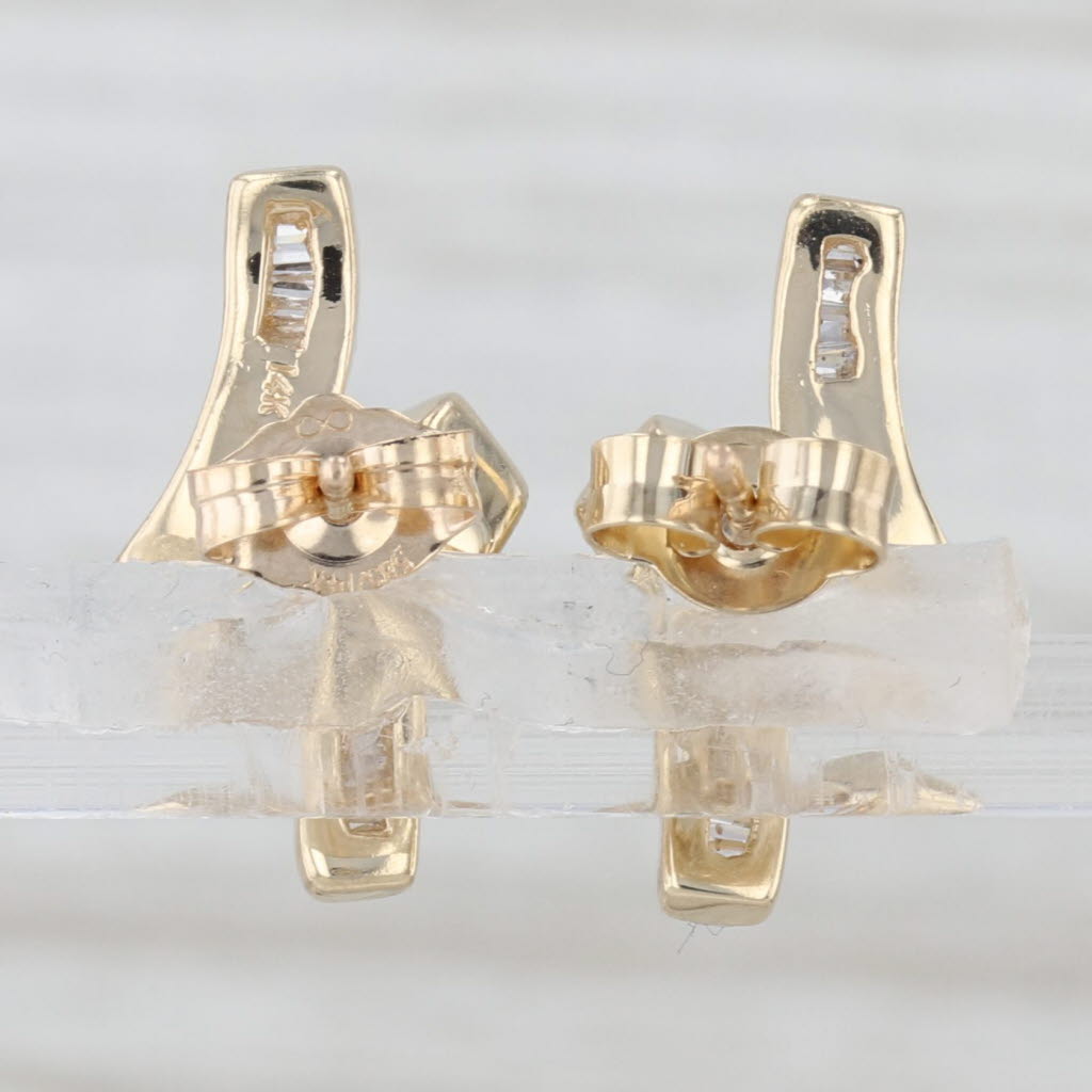 0.60ctw Diamond Knot Stud Earrings 14k Yellow Gold Studs