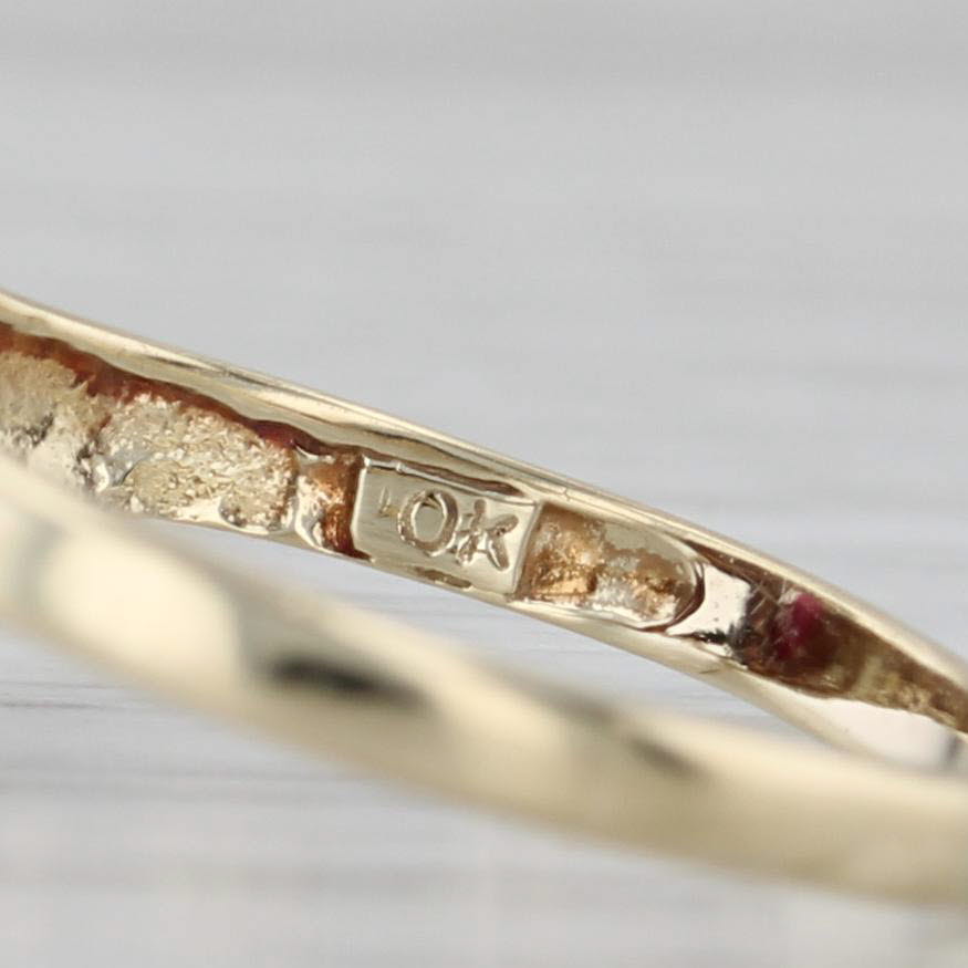 Gray 0.36ctw Marquise Ruby Diamond Bypass Ring 10k Yellow Gold Size 5
