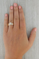 Rosy Brown 0.57ctw Round Diamond Engagement Ring Wedding Band Bridal Set 14k Gold