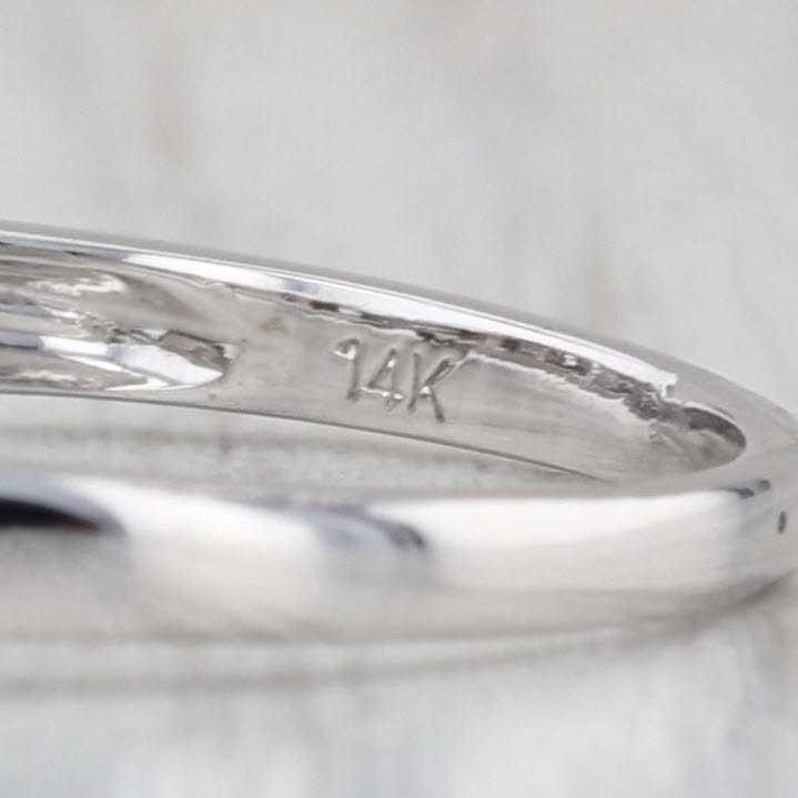 1.05ctw Round Diamond 3-Stone Engagement Ring 14k White Gold Size 9