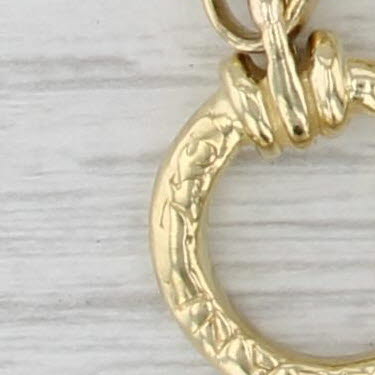 Slane & Slane Elongated Cable Chain Bracelet 18k Yellow Gold 7.5" Toggle Clasp