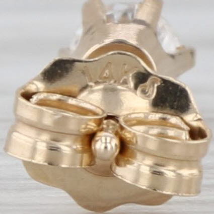 0.19ctw Round Solitaire Diamond Stud Earrings 14k Yellow Gold Studs