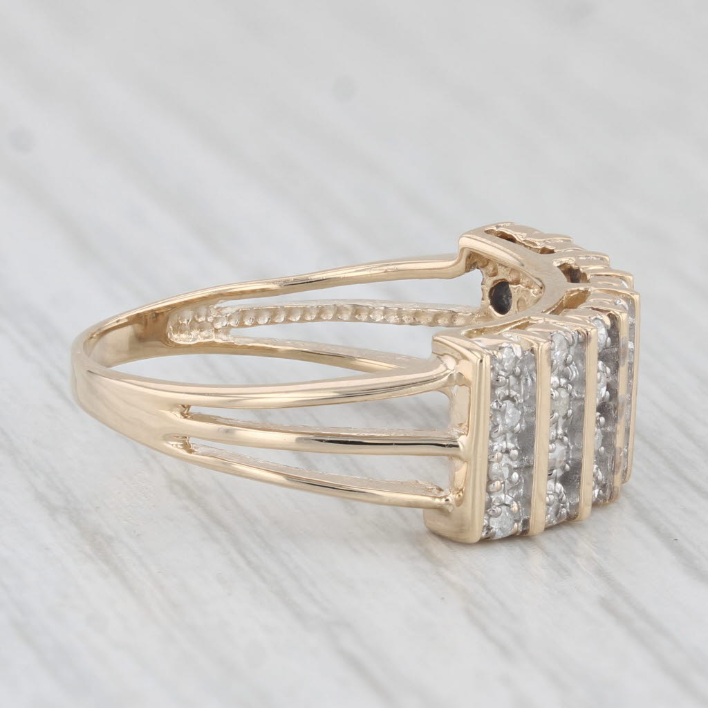 Light Gray 0.12ctw Diamond Ring 14k Yellow Gold Size 8