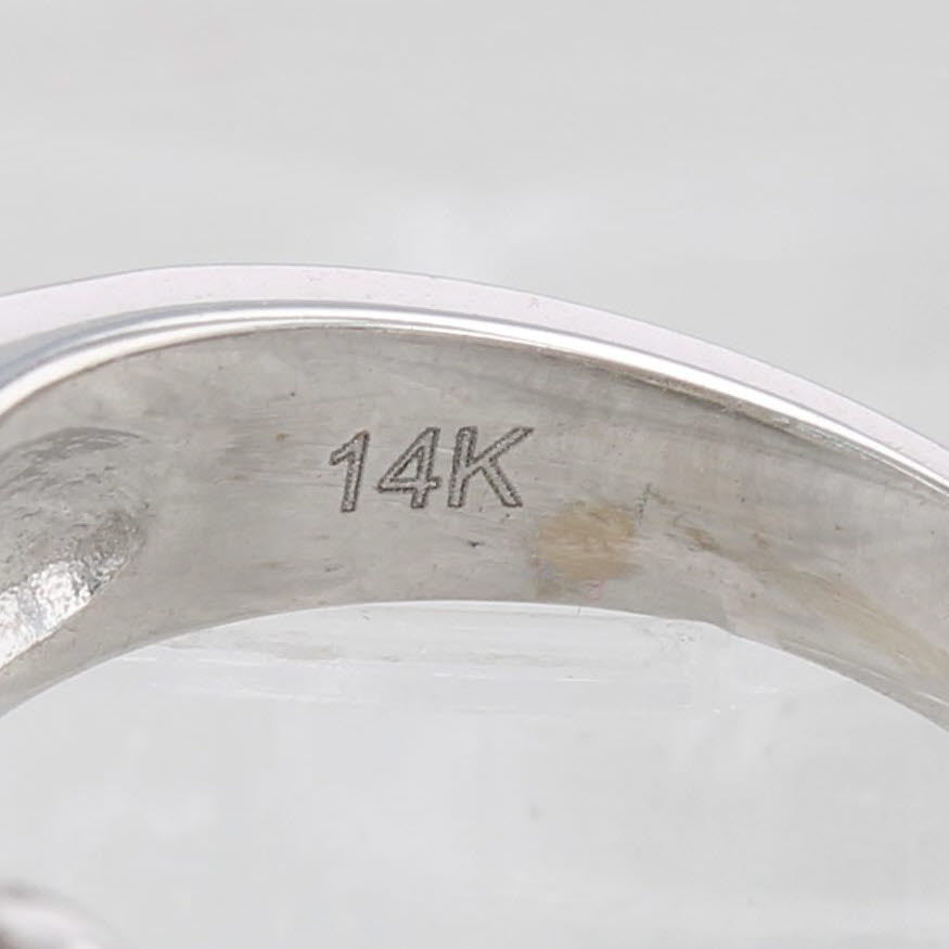 Light Gray 2.70ctw Oval London Blue Sapphire Diamond Ring 14k White Gold Size 4.25