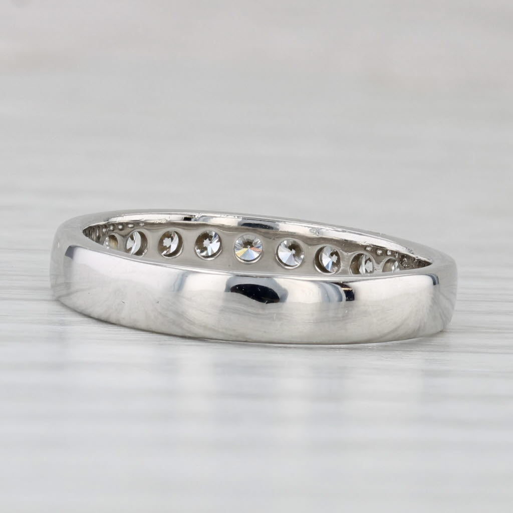 Light Gray 0.41ctw Diamond Wedding Band 950 Platinum Size 7.5-7.75 Stackable Ring