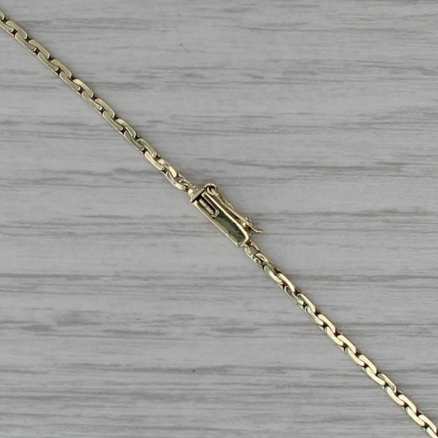 Diamond 3-Stone Lariat Necklace 14k Yellow Gold 16.25" C-Link Chain