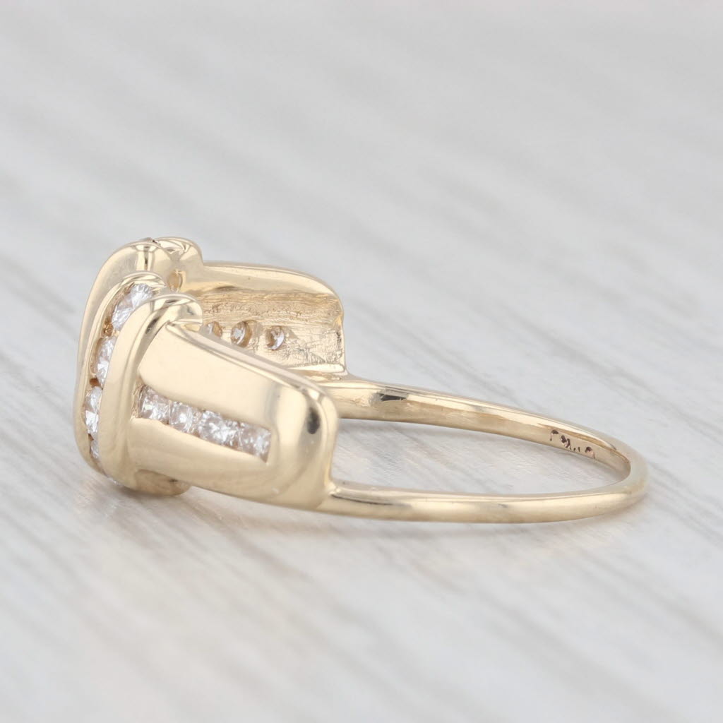Light Gray 0.36ctw Diamond Ring Guard Enhancer Ring 14k Yellow Gold Size 5.75 Wedding