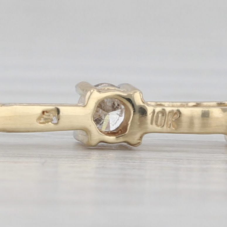 0.22ctw Diamond 3-Stone Journey Pendant 10k Yellow Gold