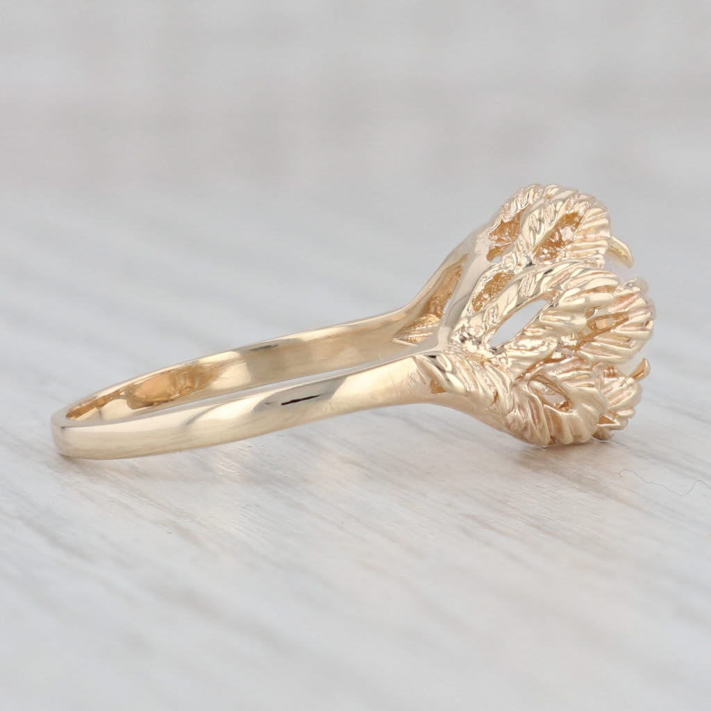 Gray Opal Diamond Ring 14k Yellow Gold Size 9.25 Oval Cabochon