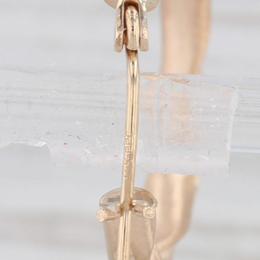 Light Gray Twist Hoop Earrings 14k Yellow Gold Snap Top Round Hoops