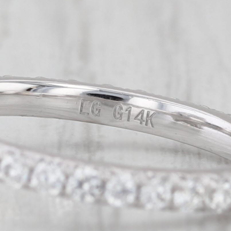 New IGI 3.54ctw Round Lab Grown Diamond Engagement Ring 14k White Gold Size 6