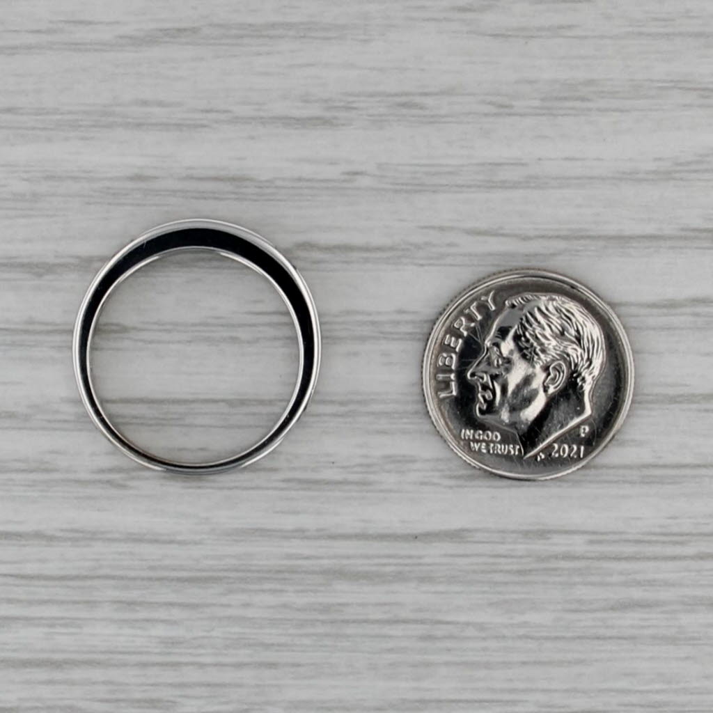 0.46ctw Diamond Wedding Ring Anniversary Band 14k White Gold Size 7 Stackable