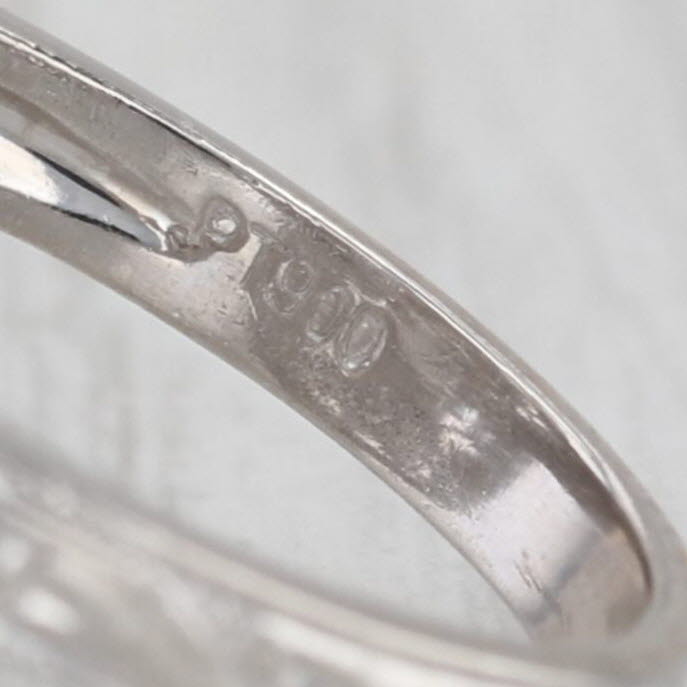 1ctw Diamond Flower Cluster Cocktail Ring 900 Platinum Size 6.5