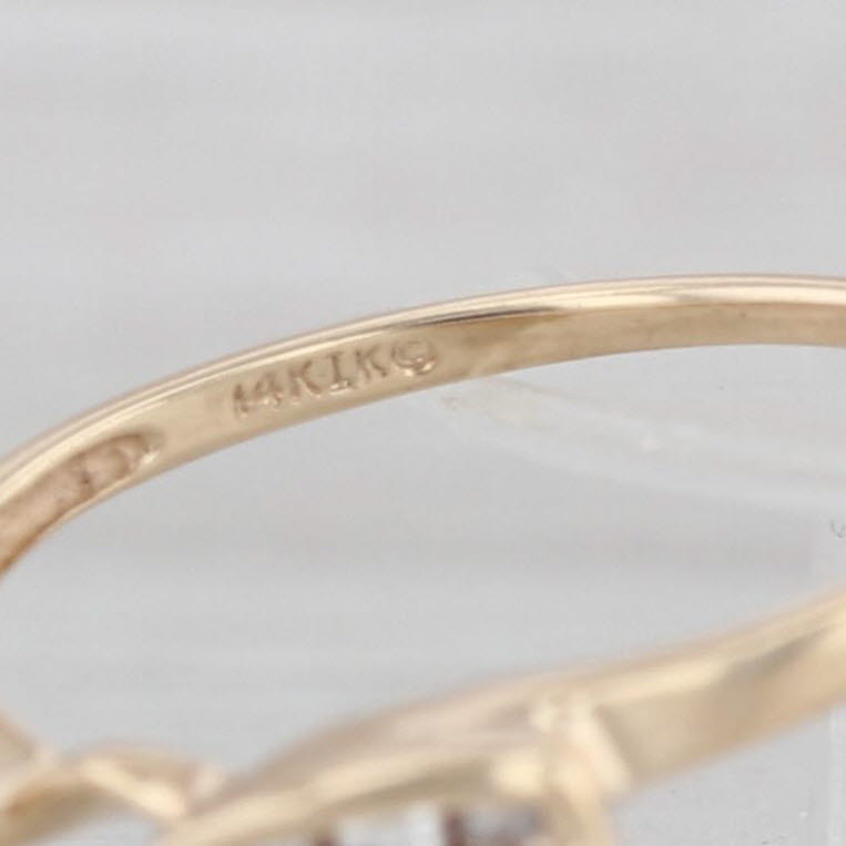 Light Gray 0.31ctw Diamond Ring Guard Enhancer Wedding Band 14k Yellow Gold Size 7.25