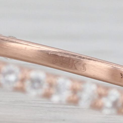 1.16ctw Pear Peach Topaz Diamond Halo Ring 14k Rose Gold Engagement Size 7.25
