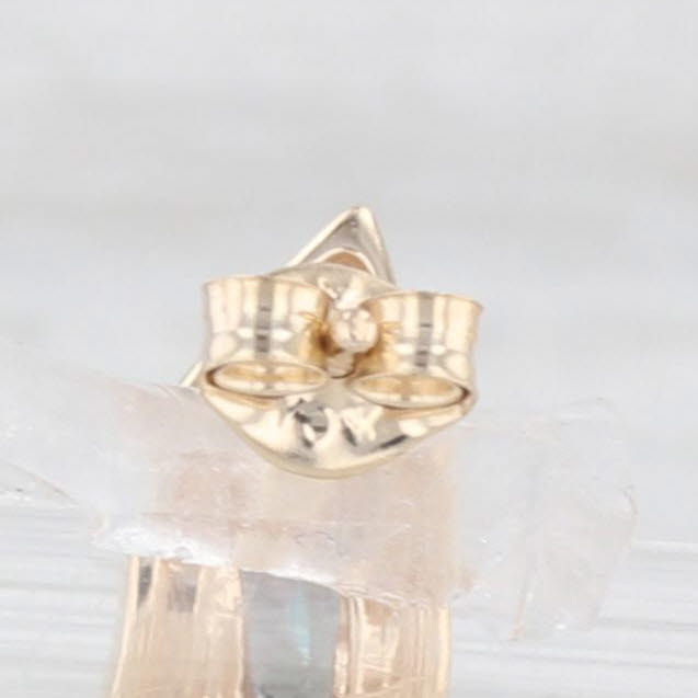Light Gray 0.60ctw Mystic Topaz Stud Earrings 10k Yellow Gold Cubic Zirconias