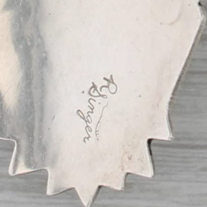 Navajo Turquoise Tribal Pendant Sterling Silver Vintage Native American Singer