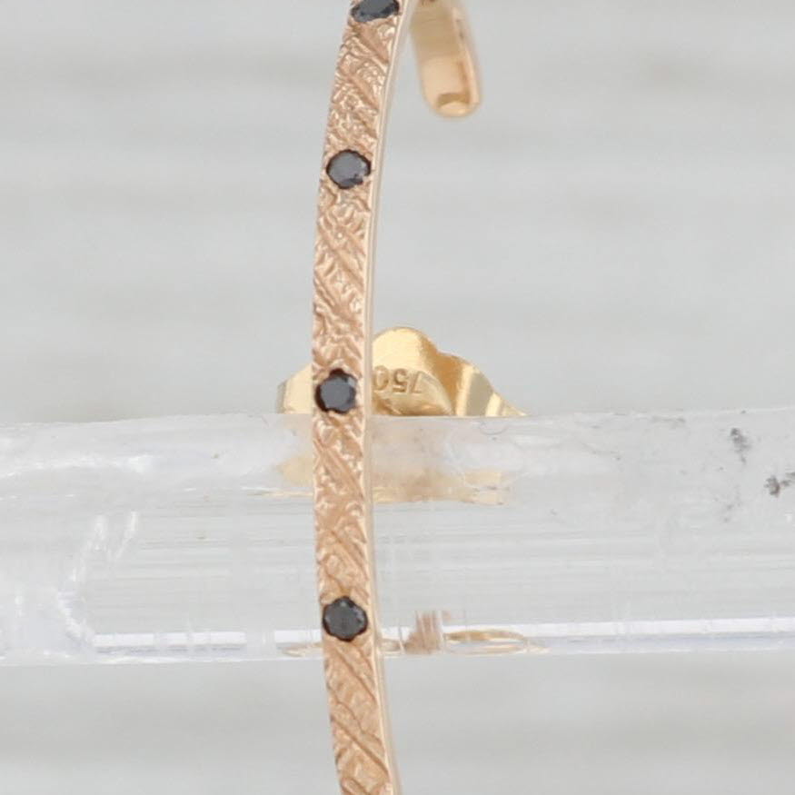 New Nina Wynn SINGLE Suspender Black Diamond Earring 18k Yellow Gold